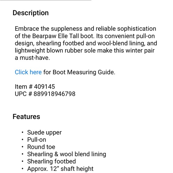 Never Worn Bearpaw Light Brown Elle Tall Boot 12” Tall Size 8.5 - Picture 2 of 8